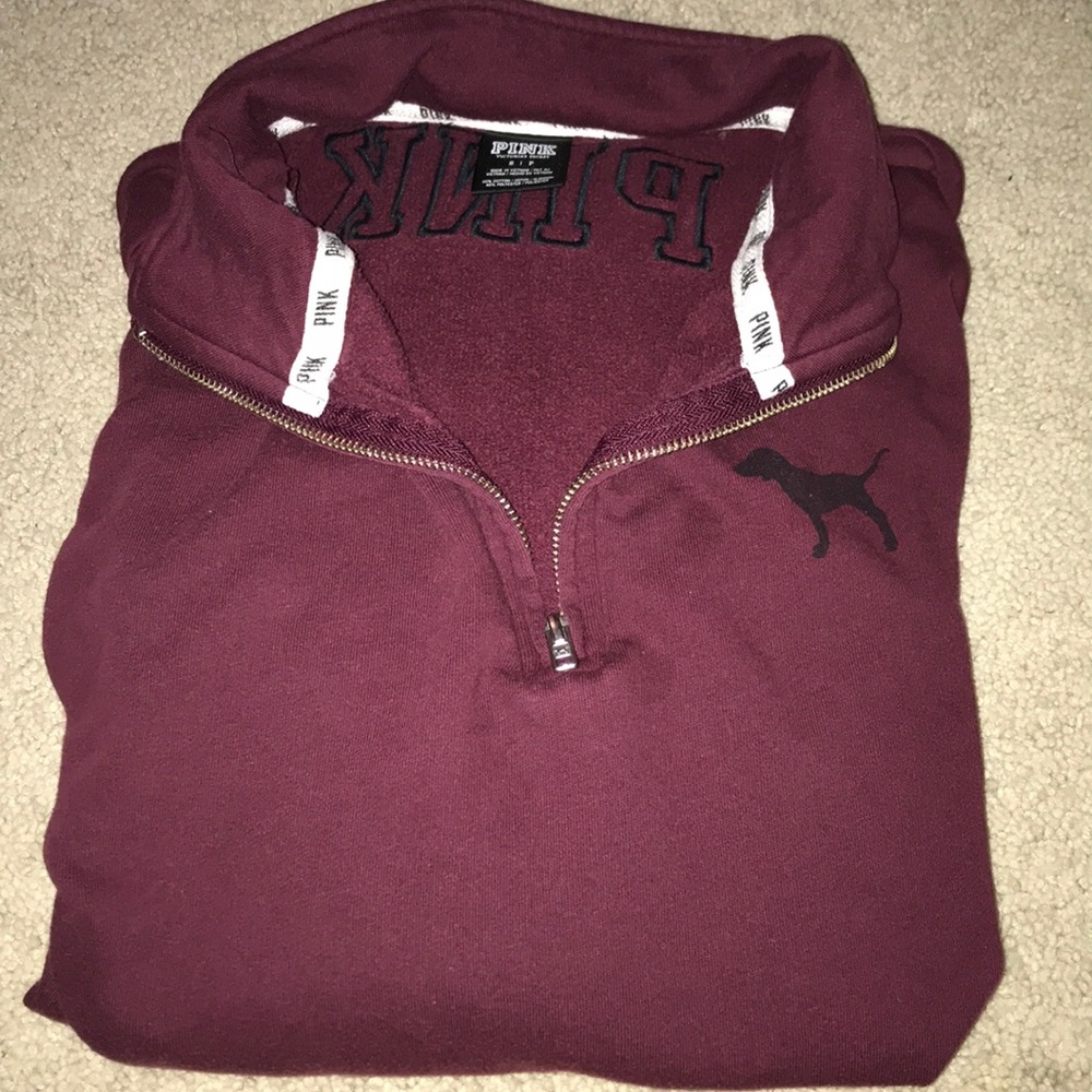 VS PINK half-zip pullover